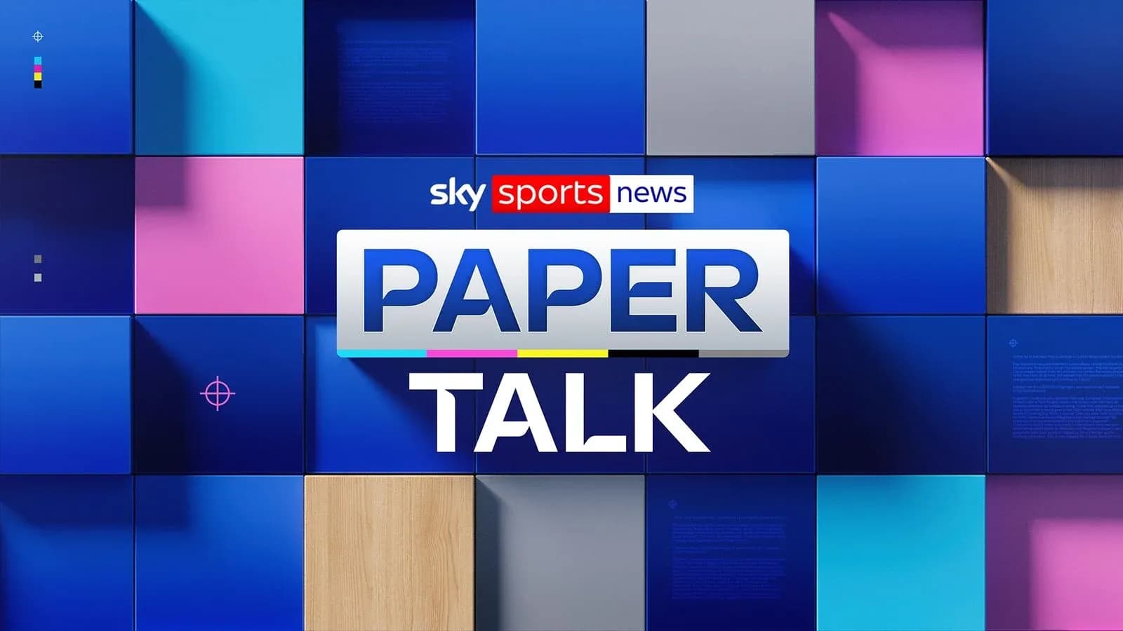 Логотип программы 'Paper Talk' на фоне цветных панелей