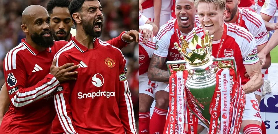 Игроки Manchester United и Arsenal отмечают успехи