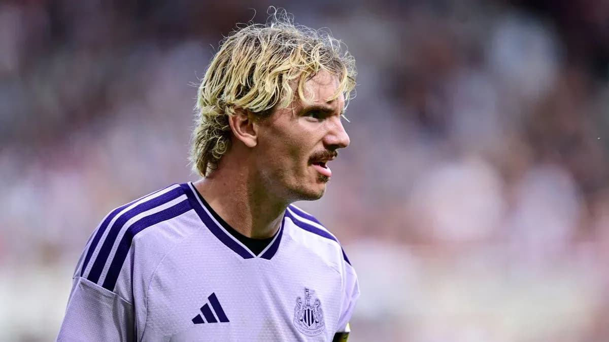Игрок Newcastle United в форме во время матча