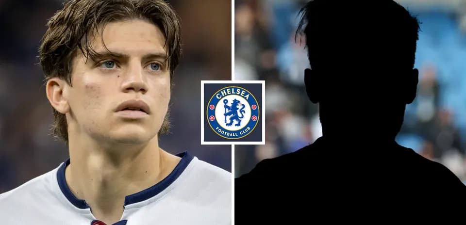 Игрок Chelsea на фоне силуэта другого игрока