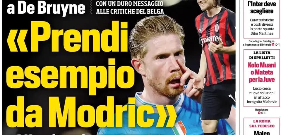 De Bruyne reacting during a football match