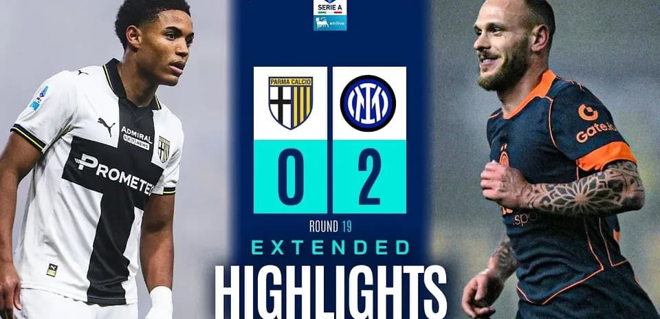 Parma vs. Inter Milan match highlights.