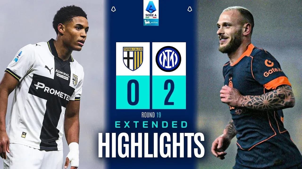 Parma vs. Inter Milan match highlights.