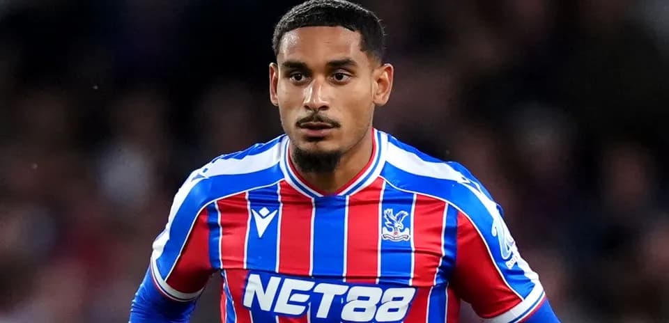 Игрок в форме Crystal Palace на поле
