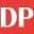 Логотип с буквами D и P на красном фоне