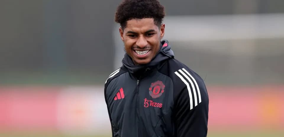 Игрок Manchester United на тренировочном поле