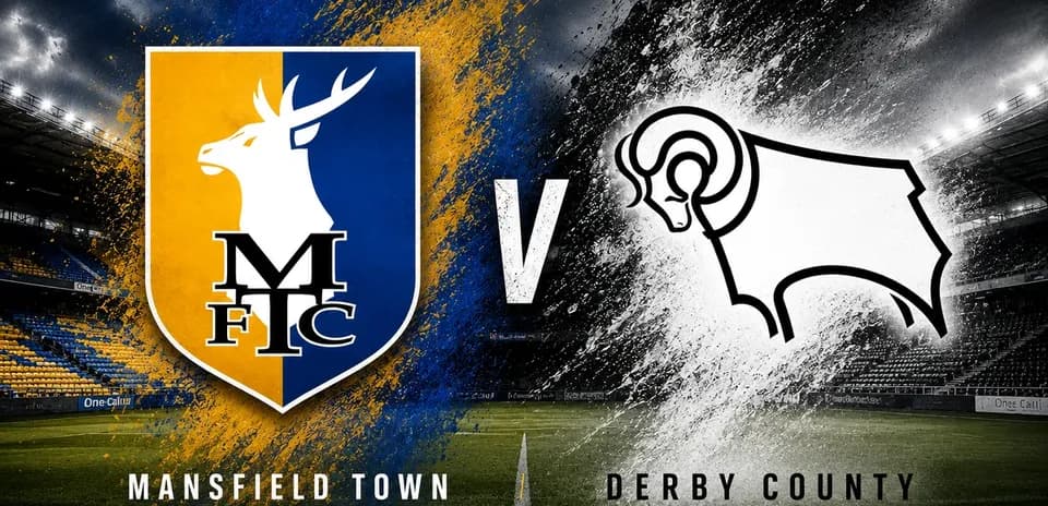 Логотипы команд Mansfield Town и Derby County