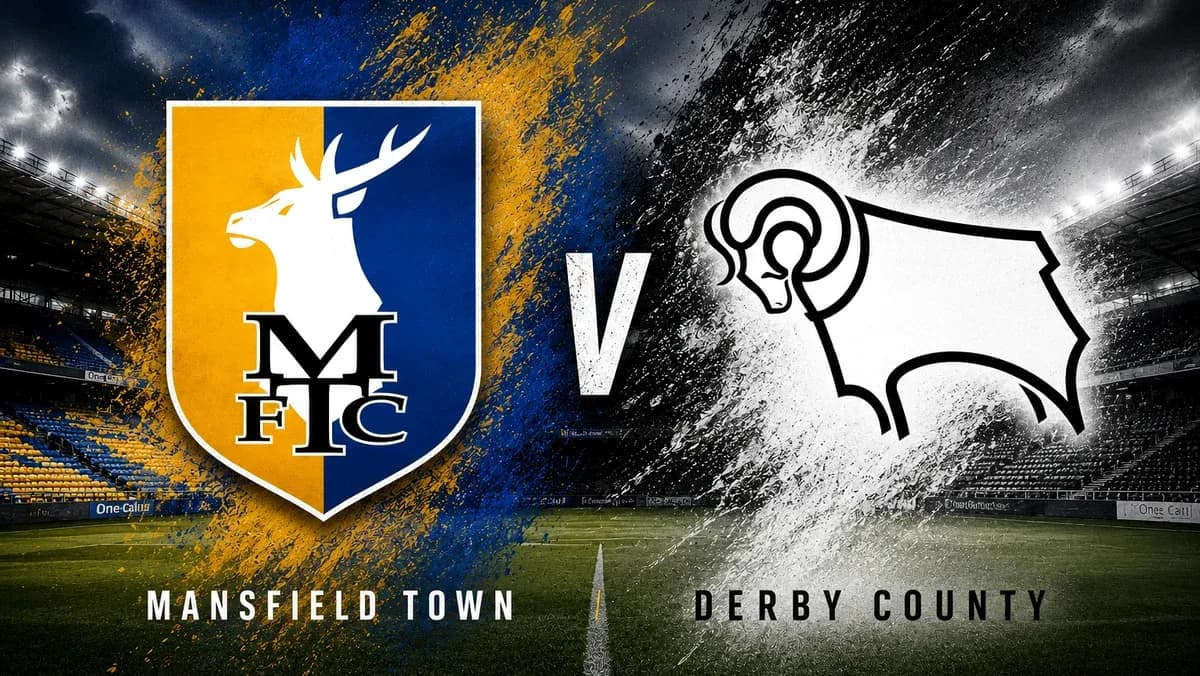 Логотипы команд Mansfield Town и Derby County