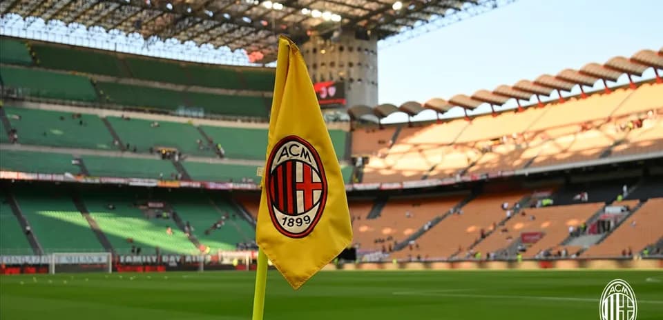 Угловой флаг на стадионе AC Milan