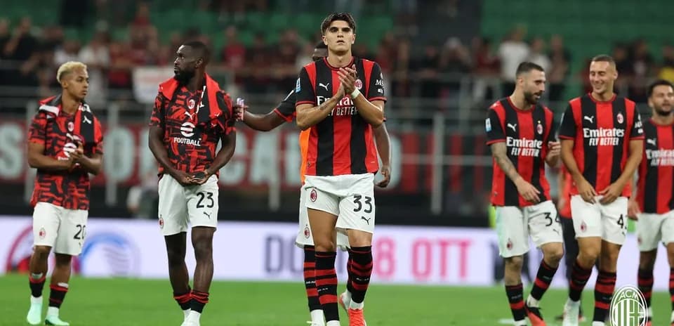 Игроки AC Milan после матча