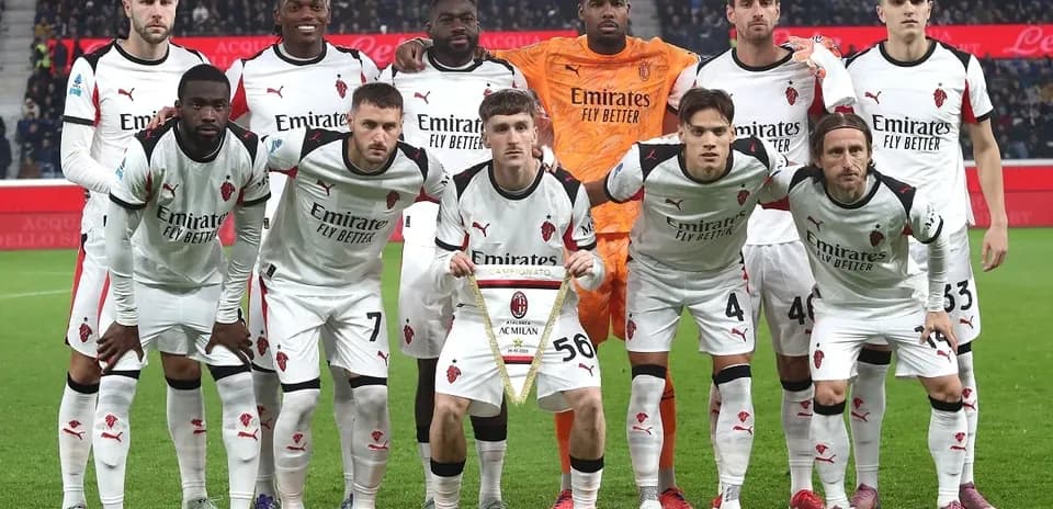 Команда AC Milan перед матчем