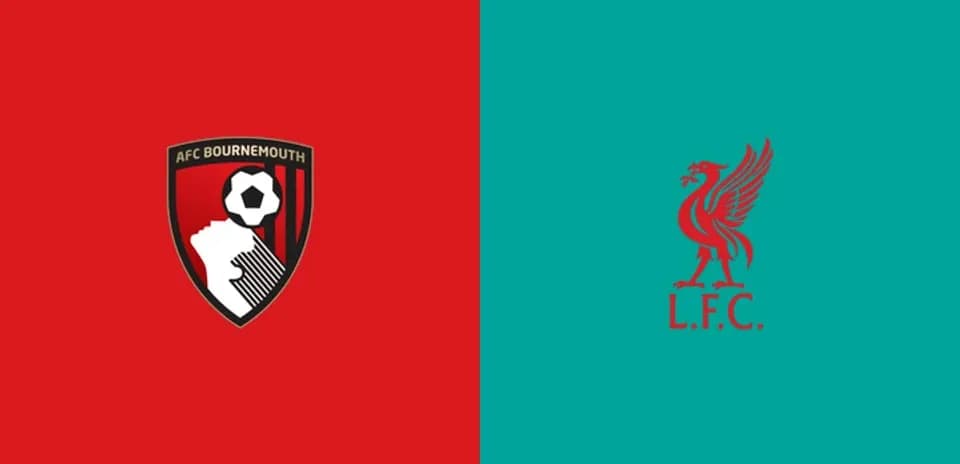 Логотипы AFC Bournemouth и Liverpool на фоне
