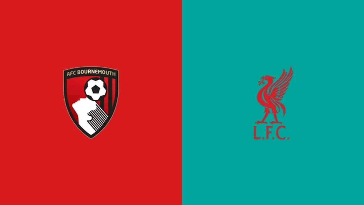 Логотипы AFC Bournemouth и Liverpool на фоне
