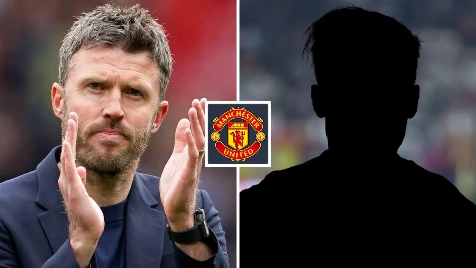 Тренер аплодирует на фоне логотипа Manchester United