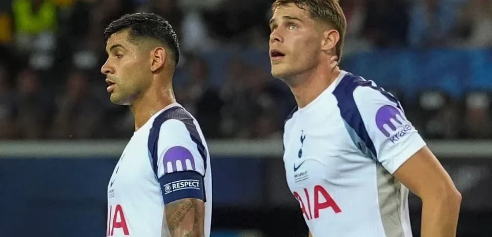 Два игрока Tottenham на поле во время матча