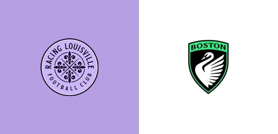 Логотипы Racing Louisville и Boston