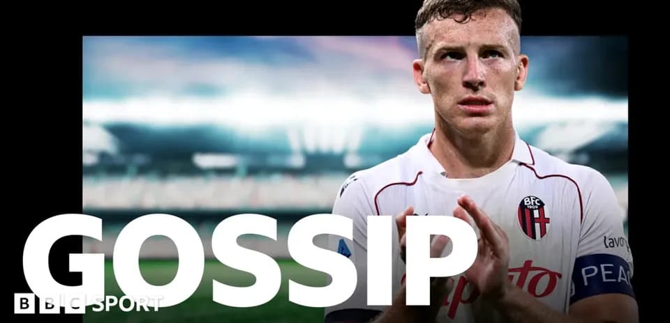 Игрок Болоньи на фоне стадиона с надписью 'GOSSIP'