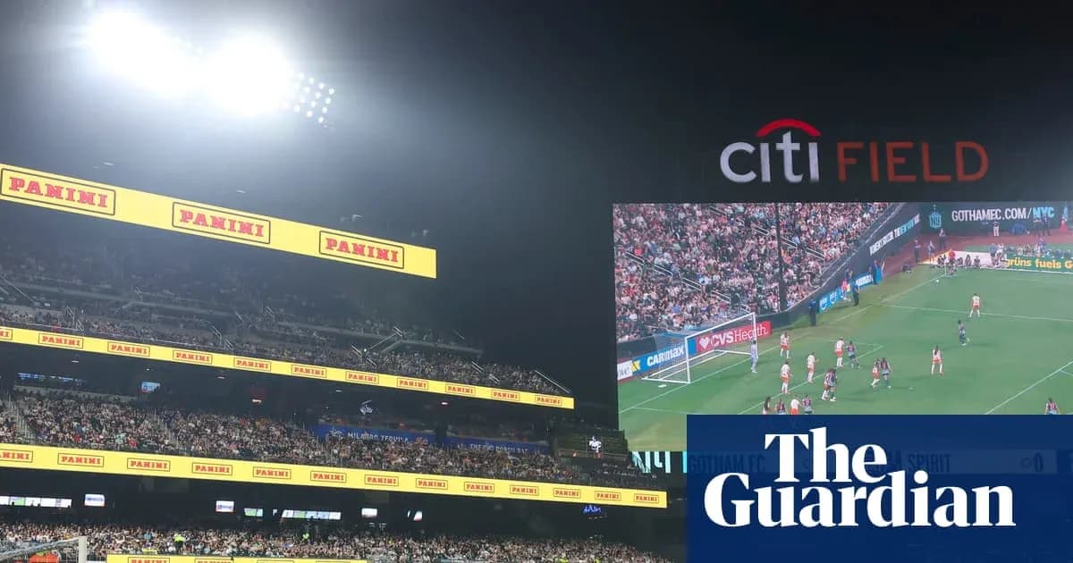 Матч на стадионе Citi Field с большими экранами Матч на стадионе Citi Field с большими экранами