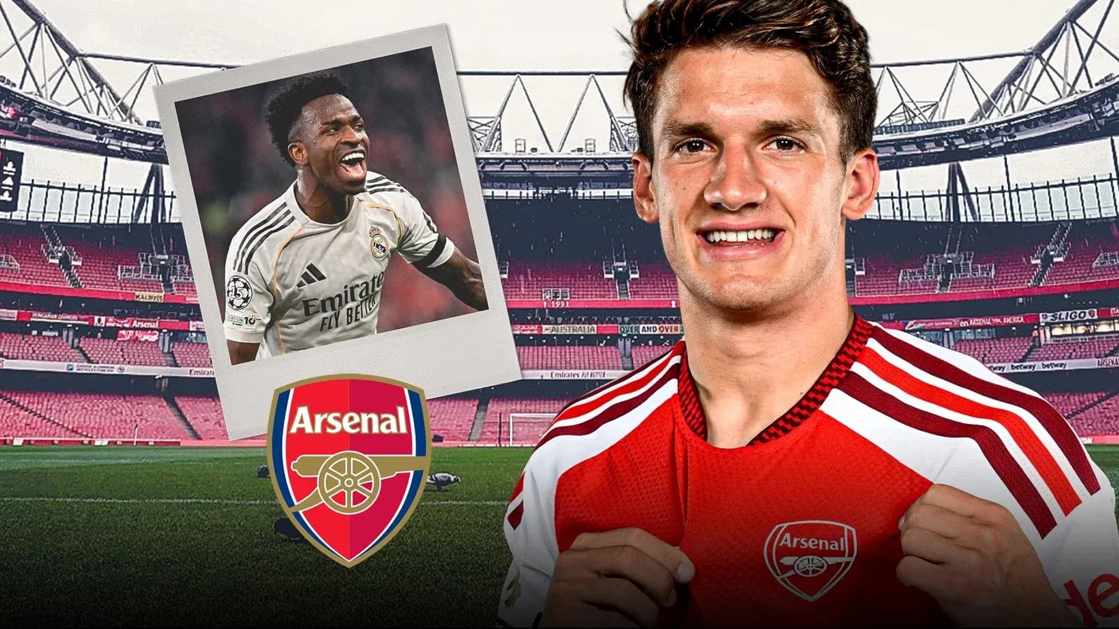 Игроки Arsenal на фоне стадиона Emirates Игроки Arsenal на фоне стадиона Emirates