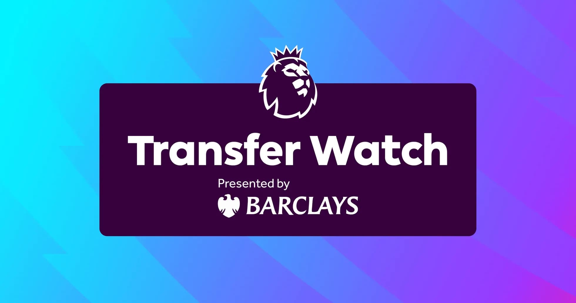 Логотип Transfer Watch от Barclays на цветном фоне Логотип Transfer Watch от Barclays на цветном фоне
